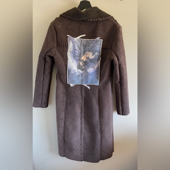 Vintage Jessie USA Suede lined with Sherpa trench coat. Small - Picture 7 of 7